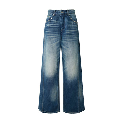 Blue Distressed Denim Pants