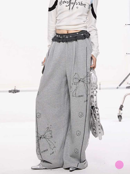 Printed casual pants