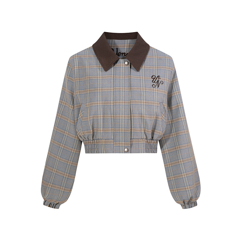 Plaid Pleated Skirt Set-Up