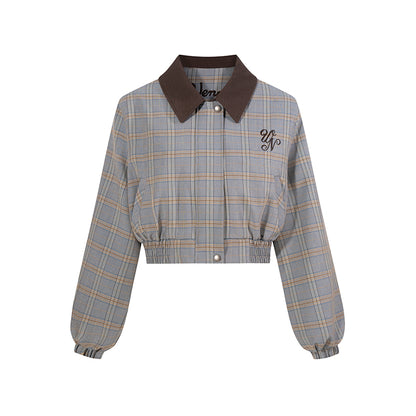 Plaid Pleated Skirt Set-Up