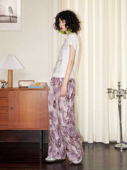 Casual loose printed pants