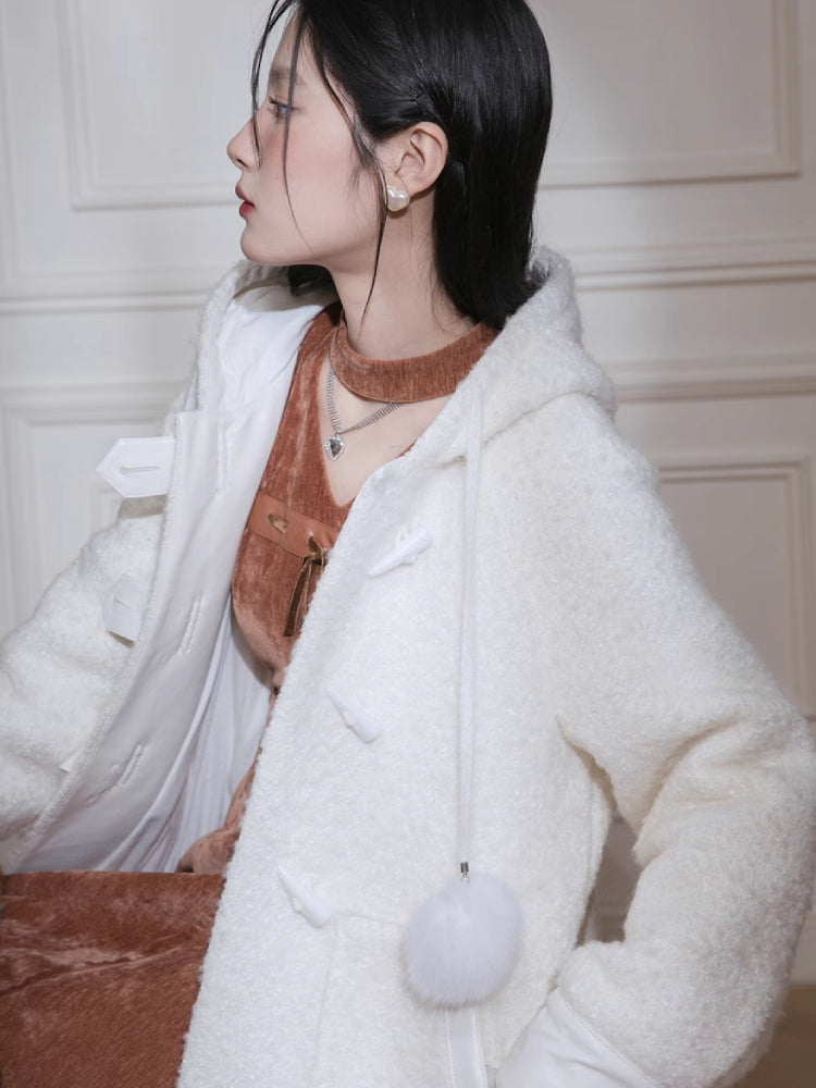 Snow white wool jacket