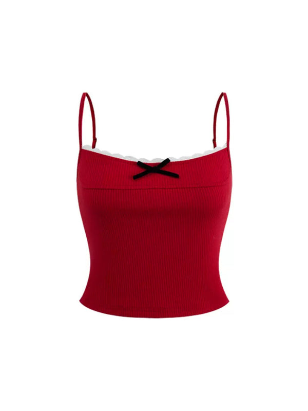 Slim short cardigan + camisole + pants