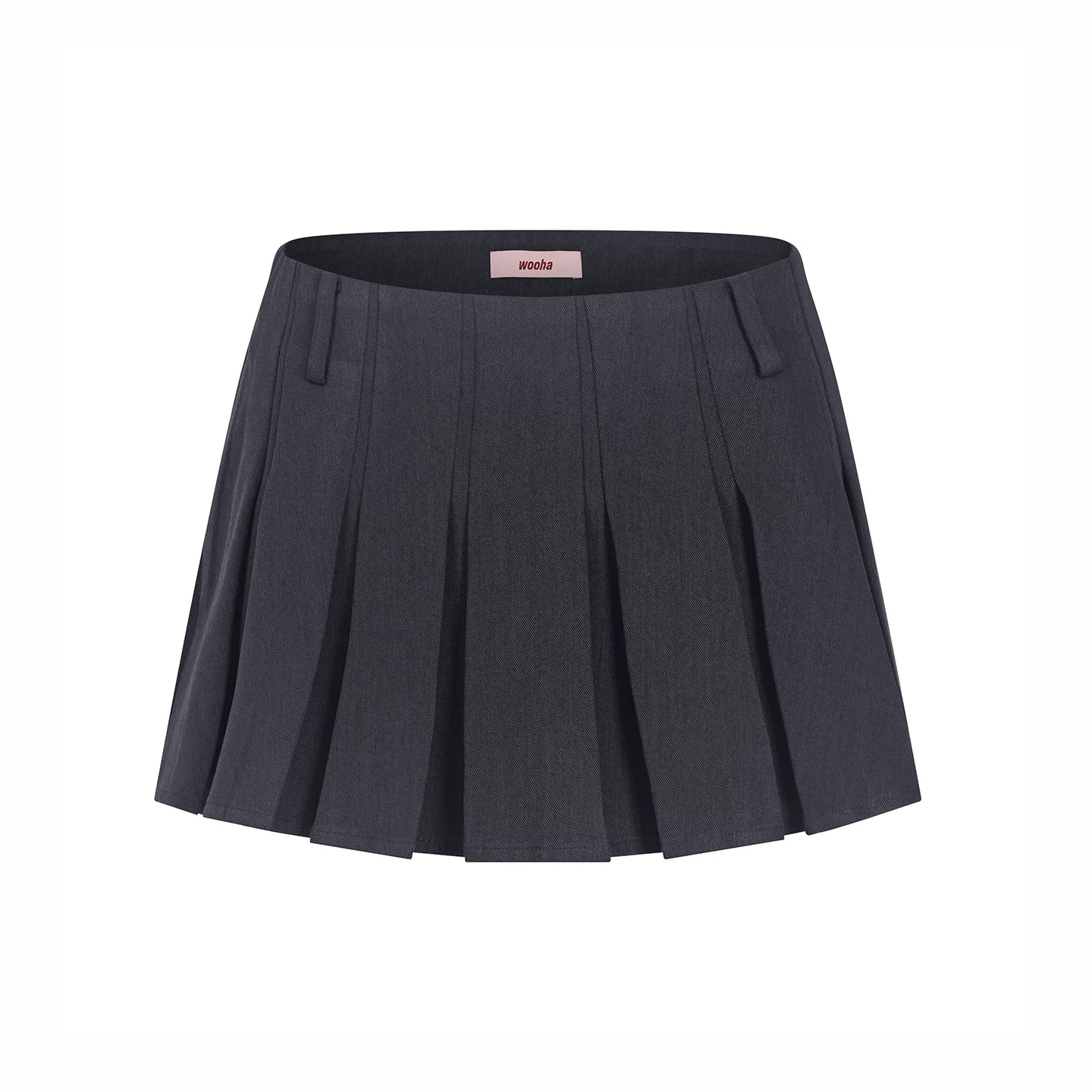 Pleated Low Waist Skirt