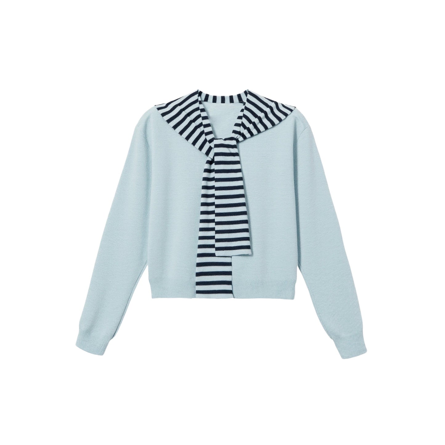 Striped Knitted Shawl Top