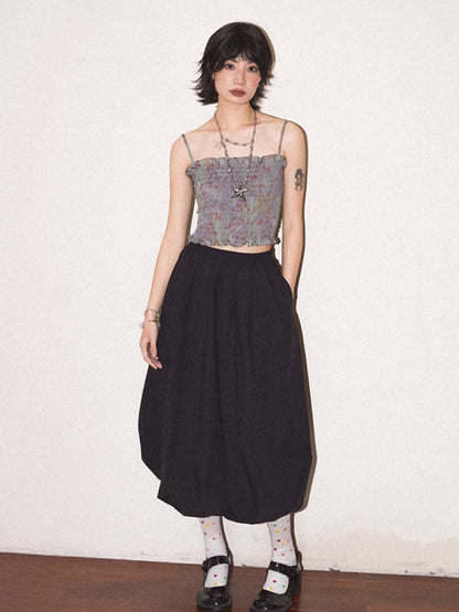 4 Color Bud Long Skirt