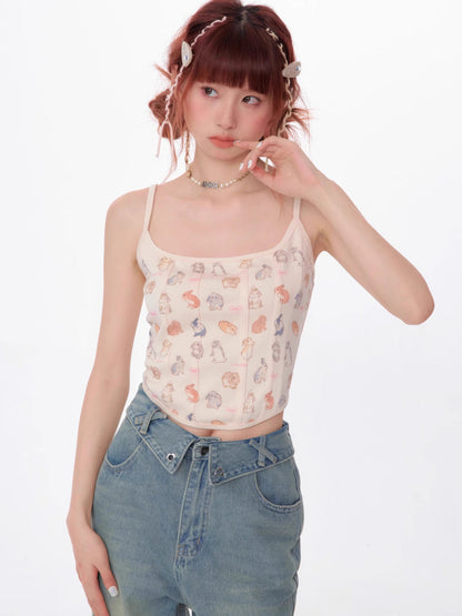 Short sleeveless top