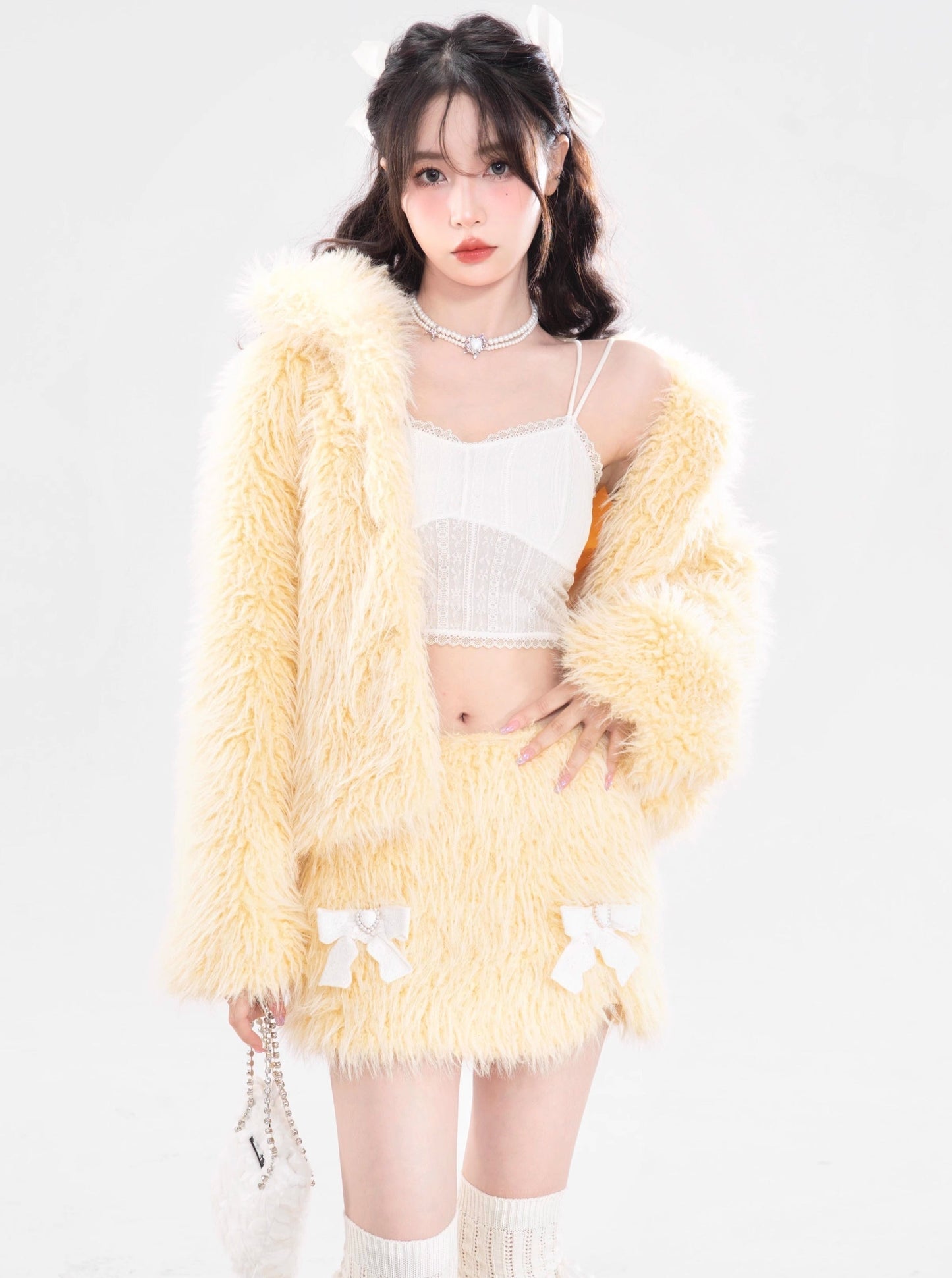 Warm Coat Fur Suit Sets