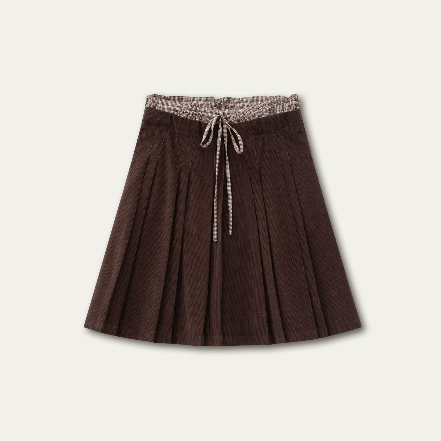 Retro Brown Corduroy Skirt