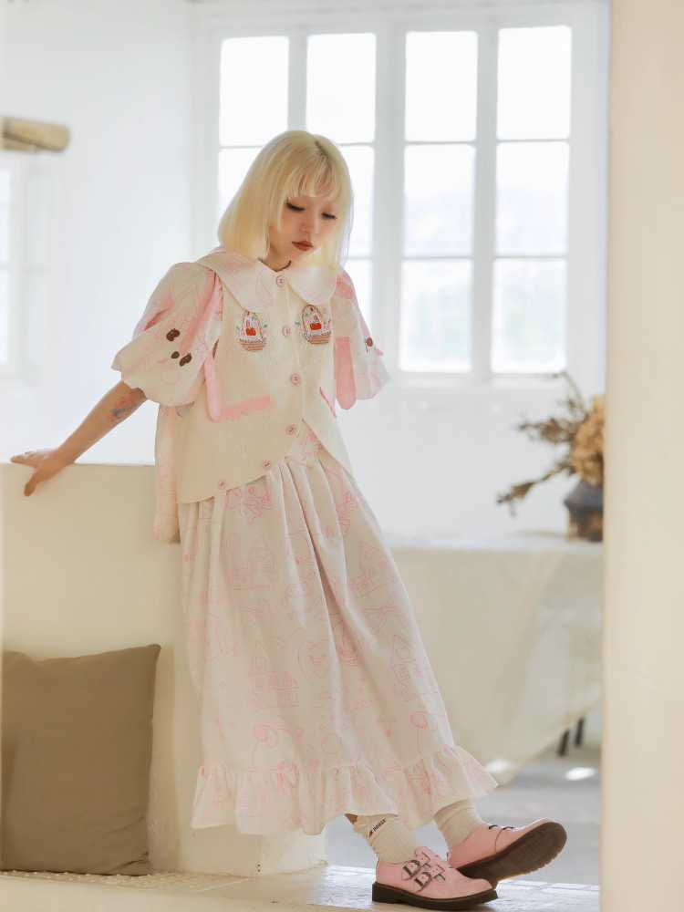 Puff sleeve princess dress