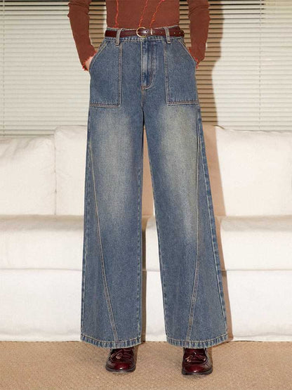 Retro straight jeans