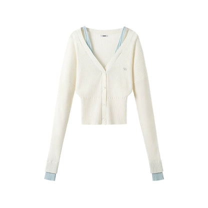 Color-Blocked Knit Cardigan