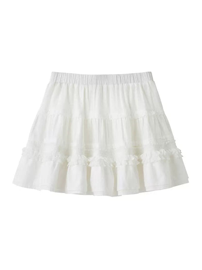 High waist A-line slim skirt