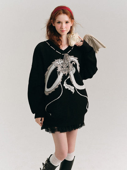 Dragon Loose Knitted Sweater