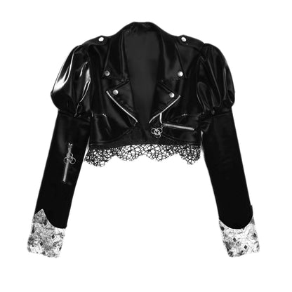 Liquid Invasion Punk Leather Jacket