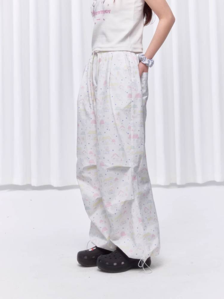 Printed casual pants