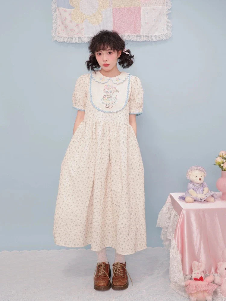 Vintage girly embroidery dress