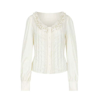 Puff Sleeve V-Neck Blouse