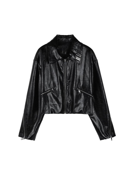 Short wide style cool jacket