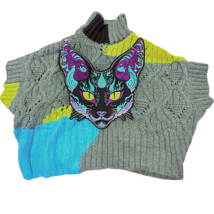 Color-Blocked Knit Sweater Top Set-Up