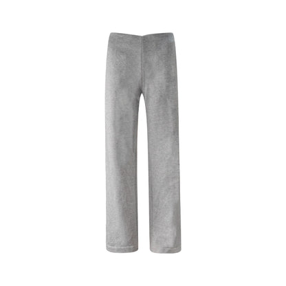 Solid V-Waist Fleece Pants