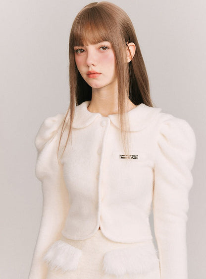 Retro Doll Collar Wool Jacket