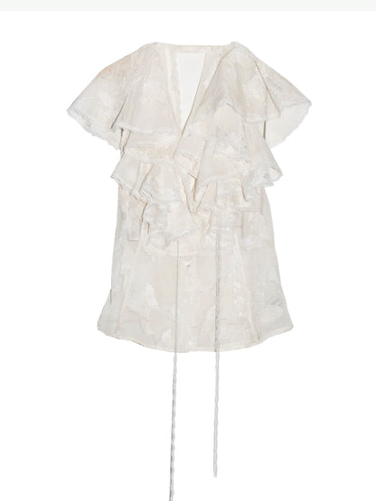 Ruffle Backless Tank