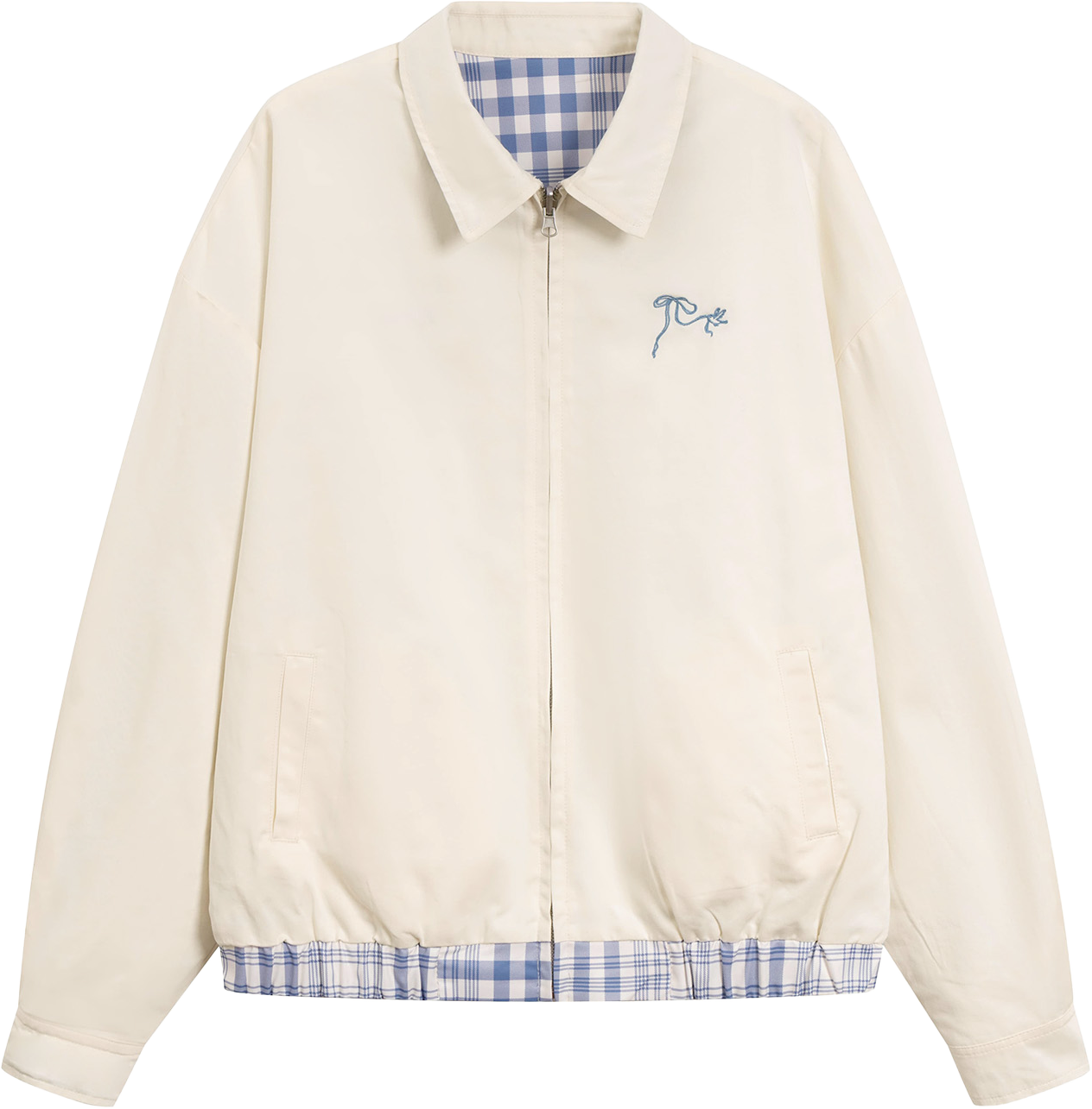 Strappy Blue Plaid Jacket Set-Up