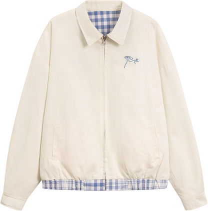 Strappy Blue Plaid Jacket Set-Up