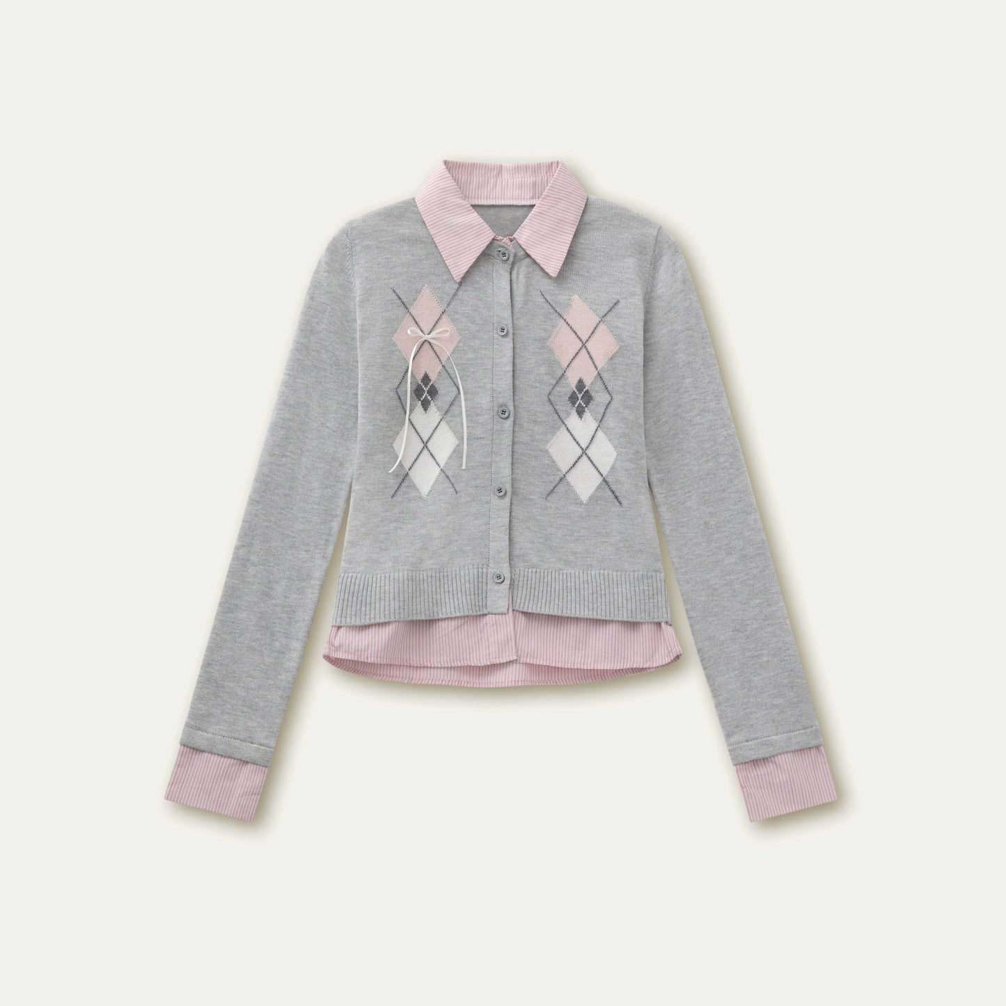 Vintage Rhombus Knit Sweater Top