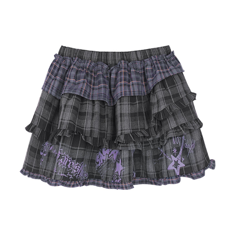 Maiden Check Cake Skirt