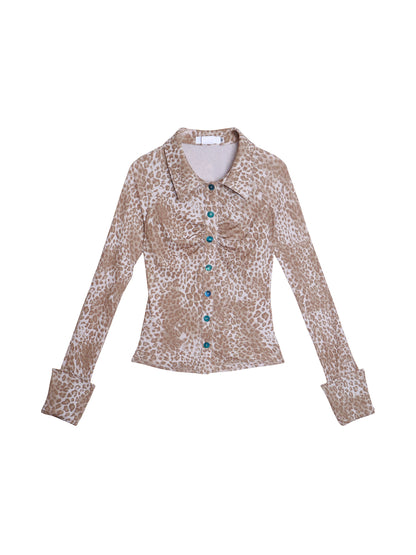 Autumn Leopard Knit Top