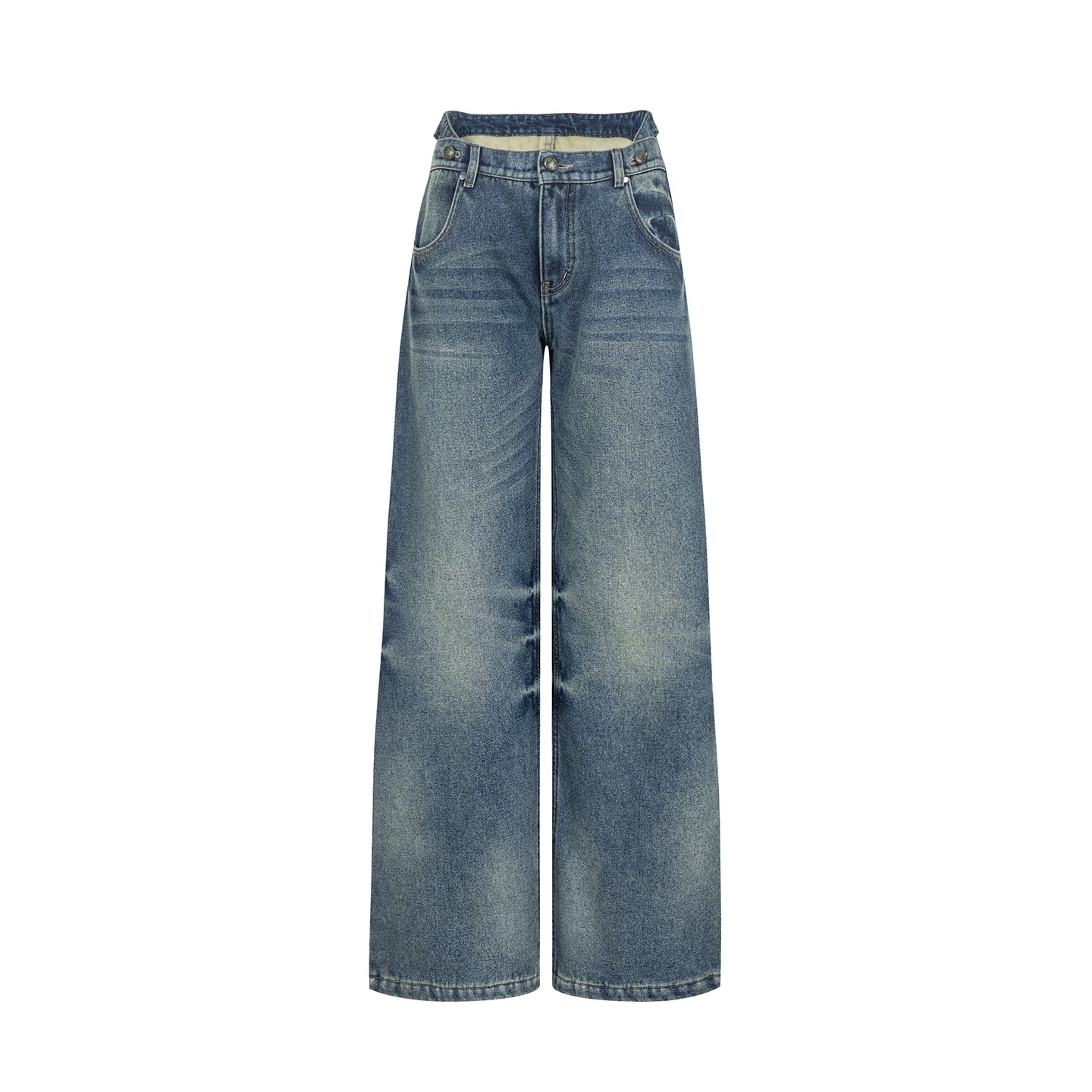 Winter Simple Straight Fleece Jeans