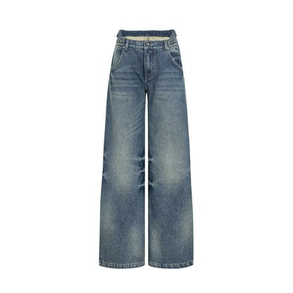 Winter Simple Straight Fleece Jeans