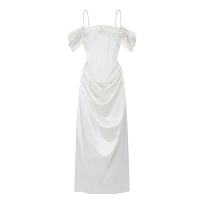 Satin Fishbone Gown Dress Set-Up