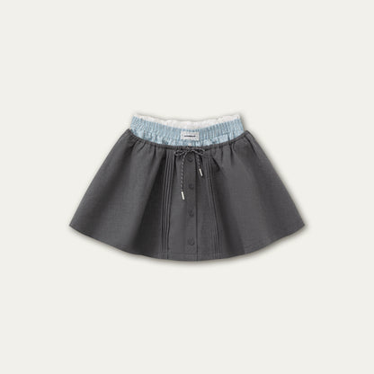 Preppy style A-Line Puffy Skirt