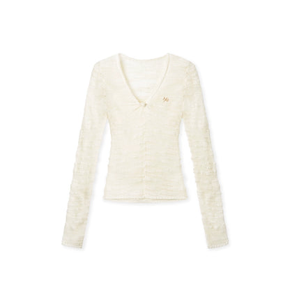 Sheer Slim Long Sleeve Knit Top