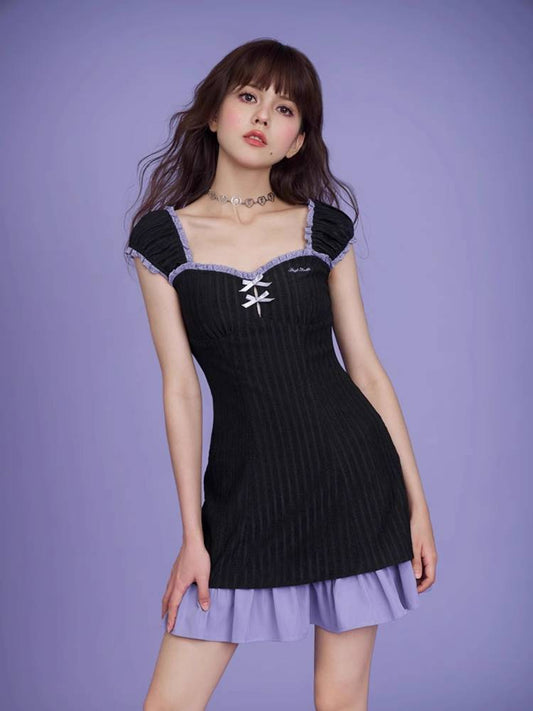 Lace suspender dress