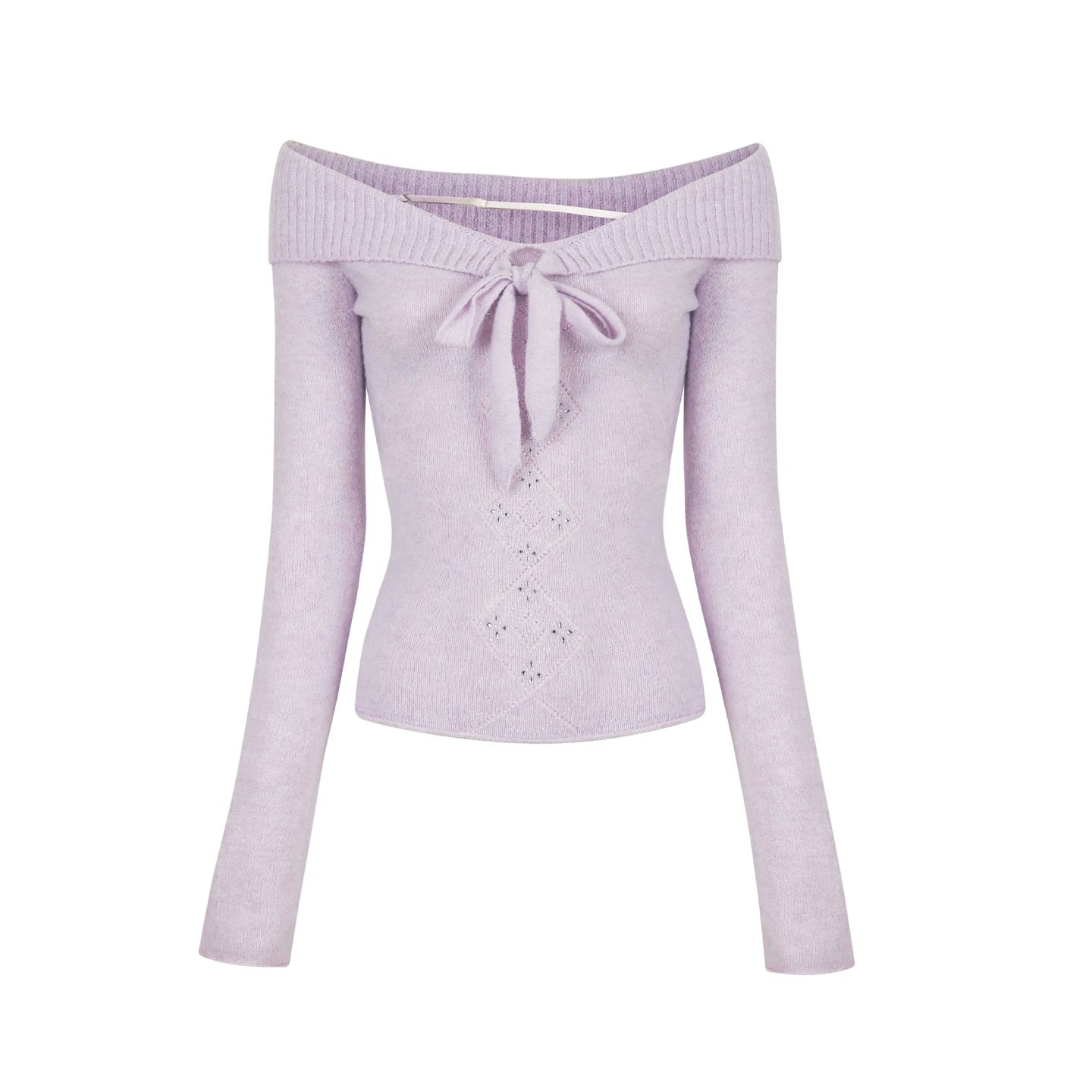 Elegant Crochet One-Shoulder Sweater