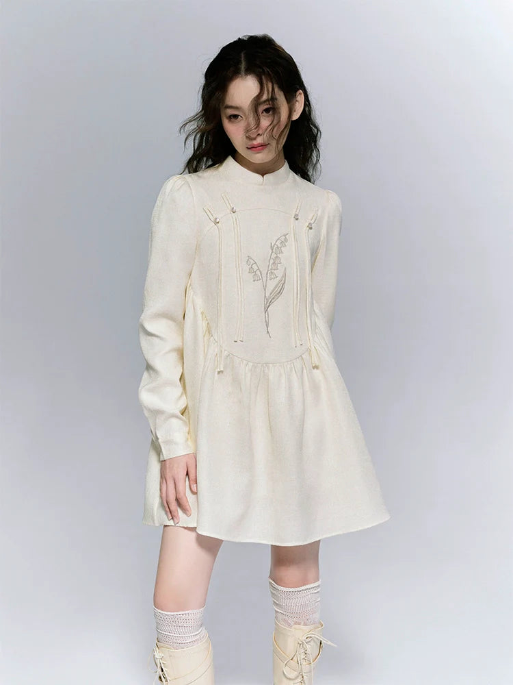 Original Innovative Cream Lily Dress