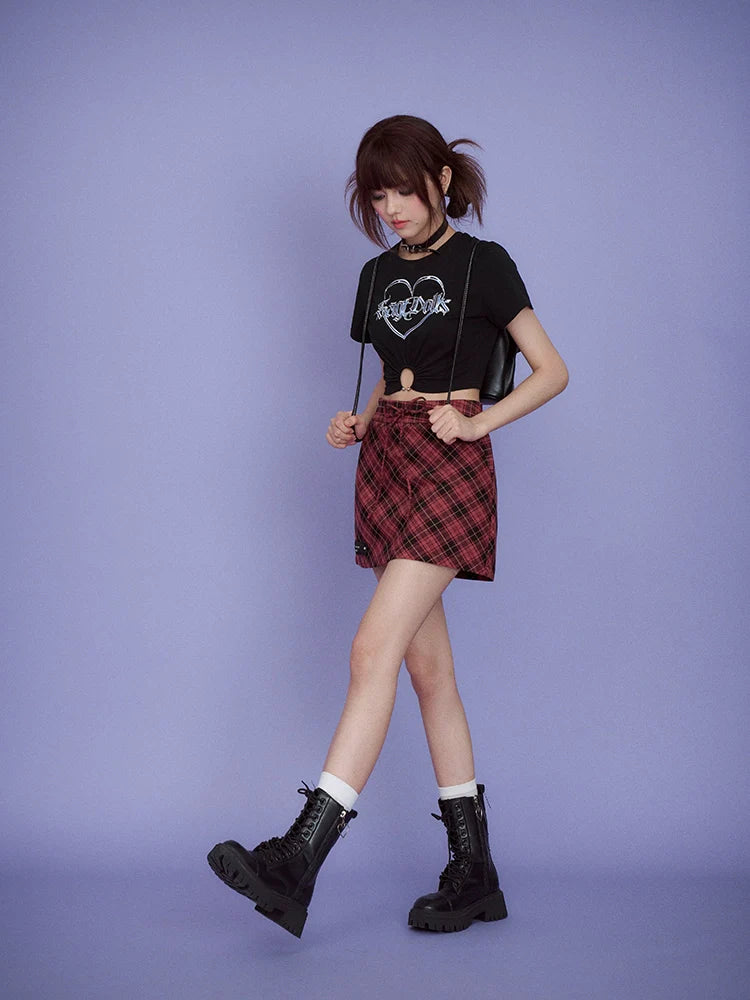 Punk plaid skirt