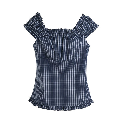 Off-Shoulder Striped Blouse