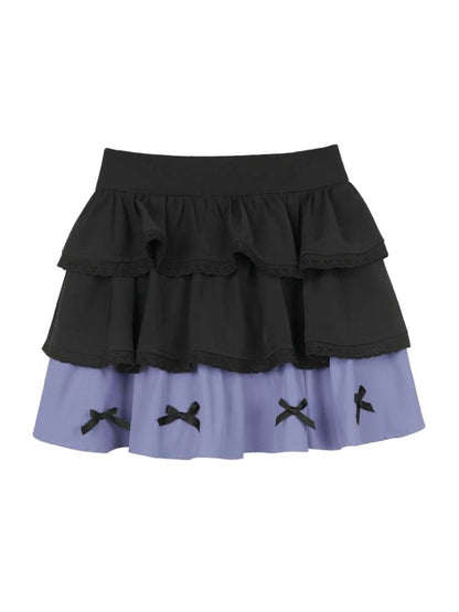 Ribbon black cake skirt