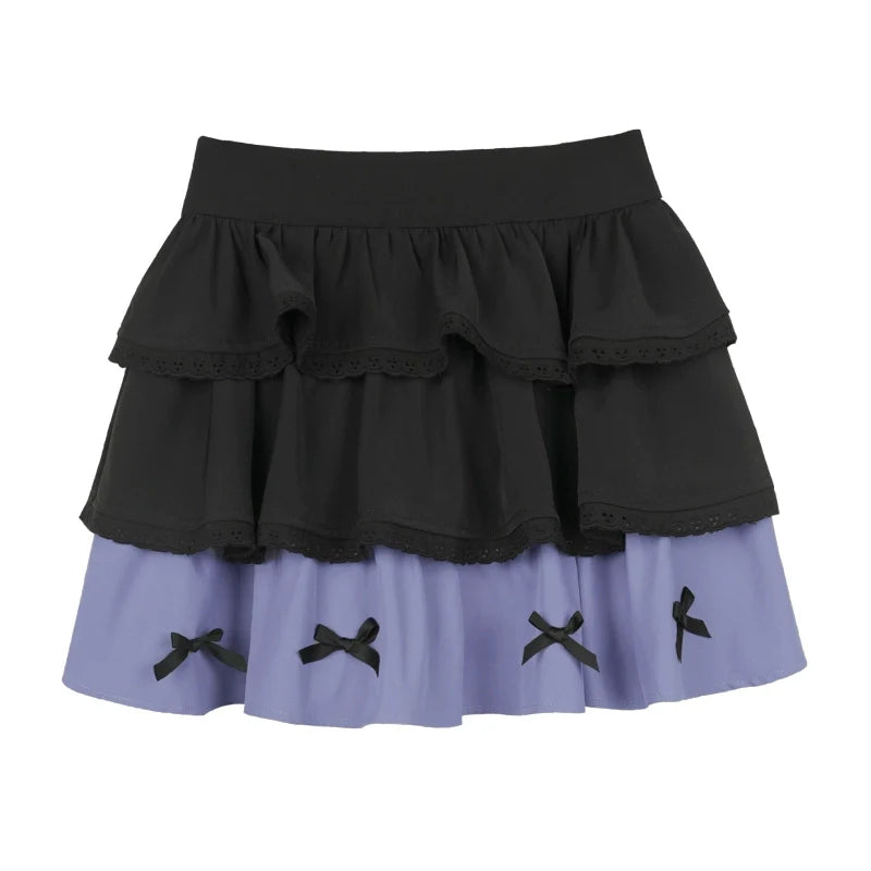 Black Purple Doll Skirt