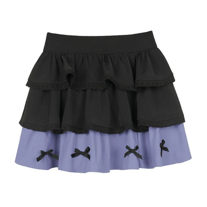 Black Purple Doll Skirt