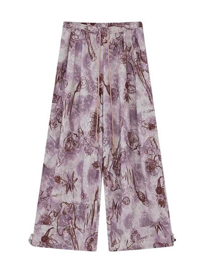 Casual loose printed pants