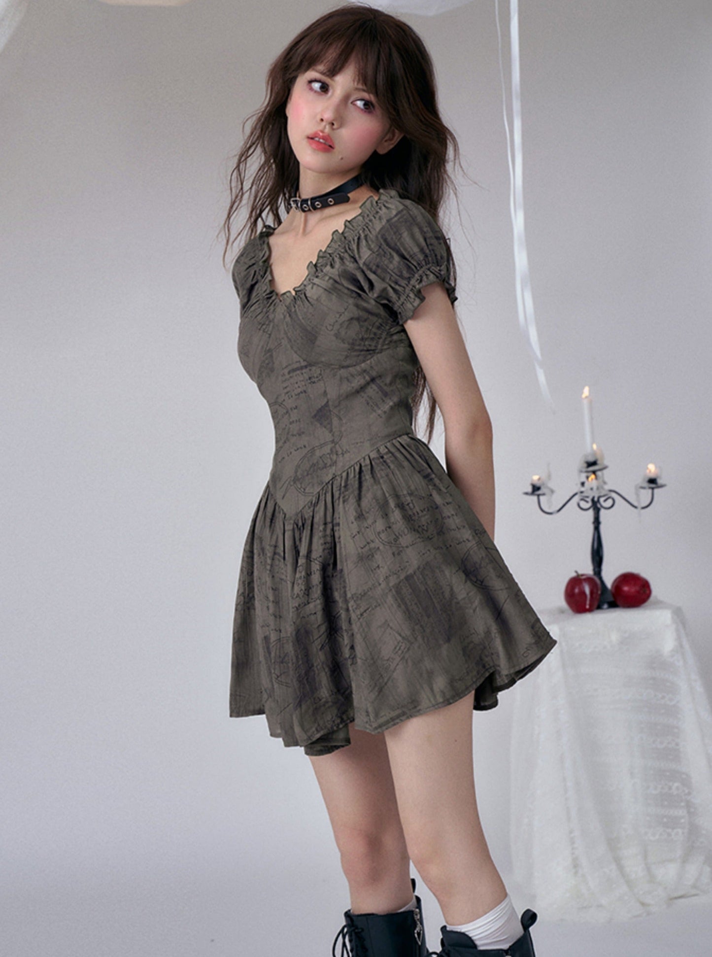 V-Neck Cool Ruched Dress