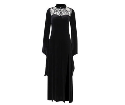 Gothic Velvet Drapy Long Dress