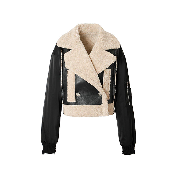 Retro Patchwork Flight Jacket