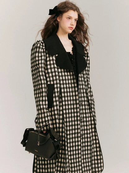 Wool Plaid Warm Coat